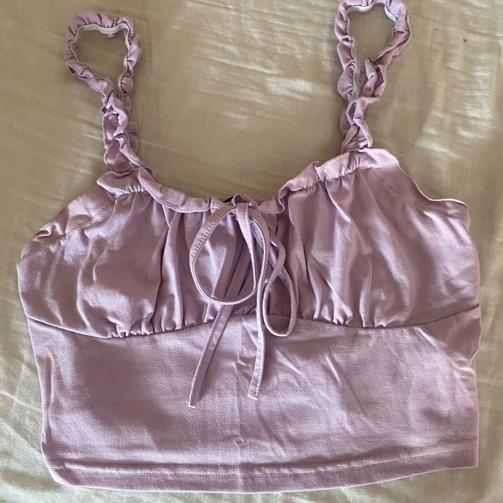 Purple Cropped Tank Top